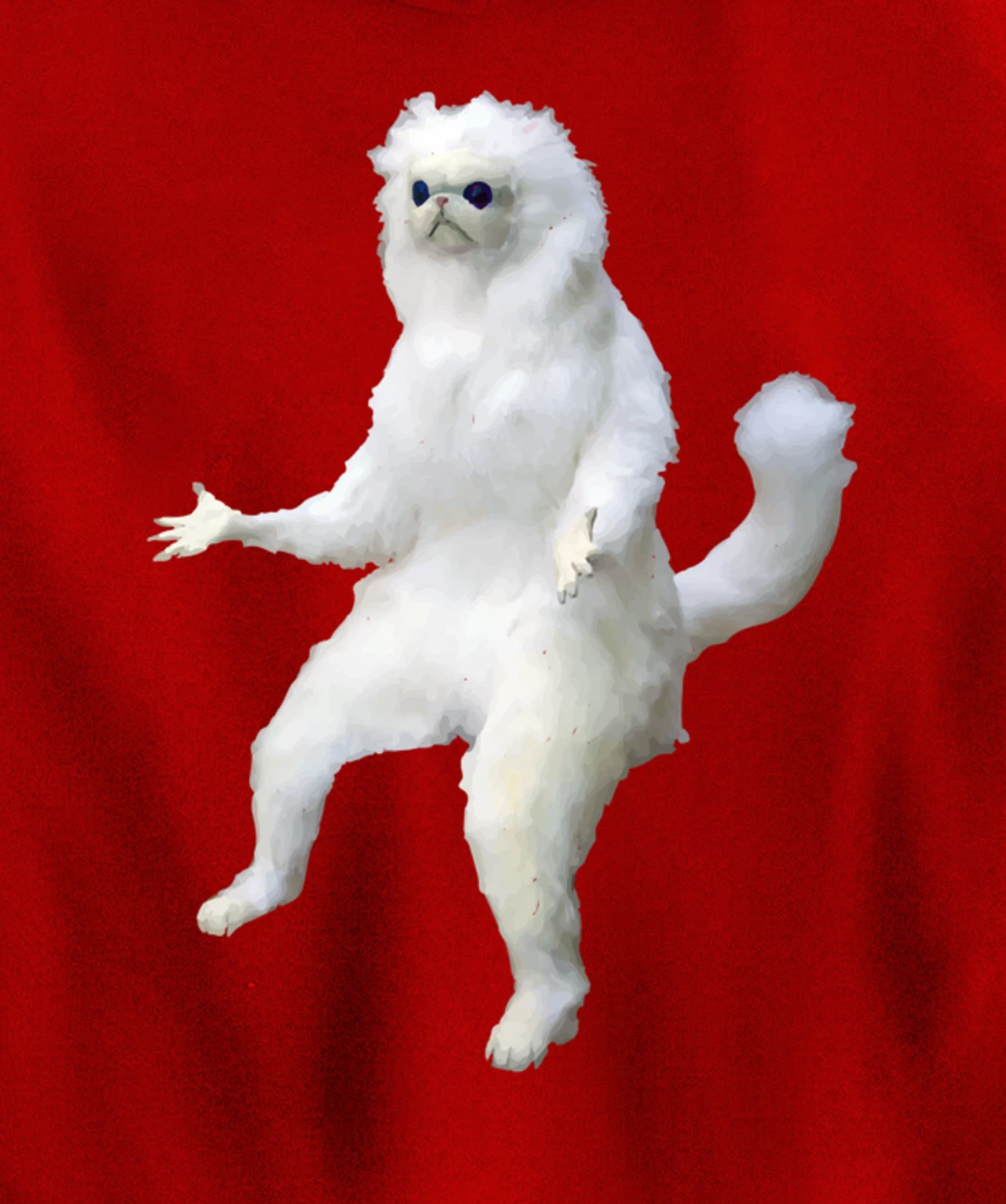 Persian Cat Room Guardian Bad Taxidermy Funny Pullover Hoodie