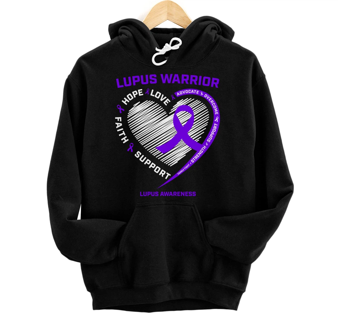Purple Warrior Clothing Gifts Apparel Women Lupus Awareness Pullover Hoodie