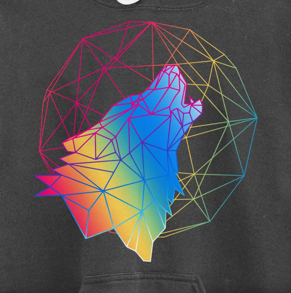 Wolf design, 80s gift, Retro Vintage design Pullover Hoodie