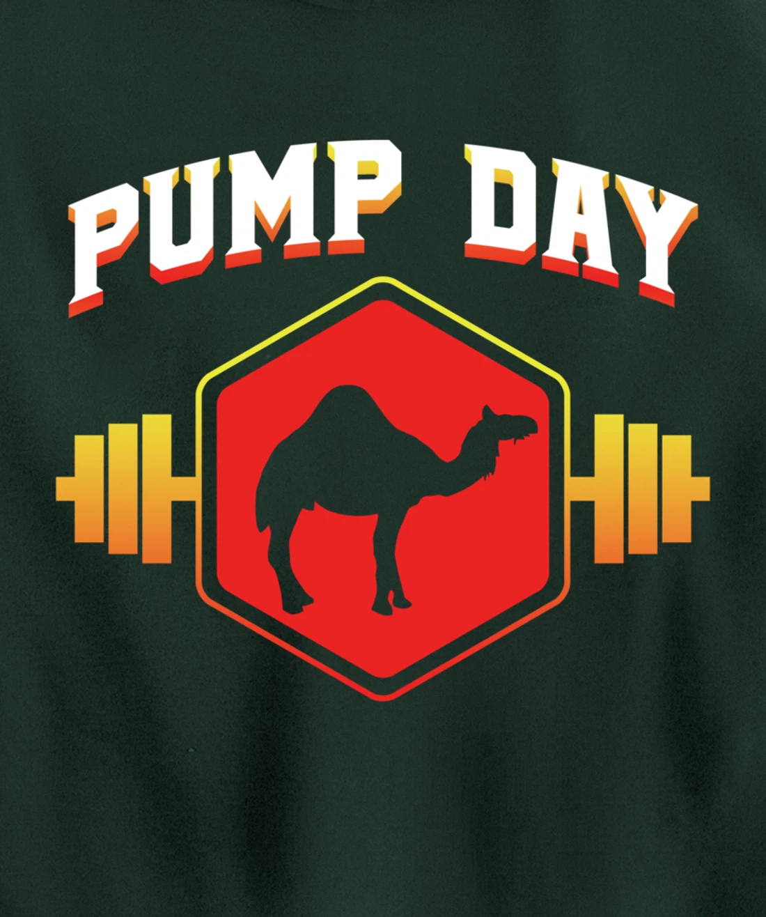 Workout Pump Day Camel Gift design For Weight Lifters Pullover Hoodie