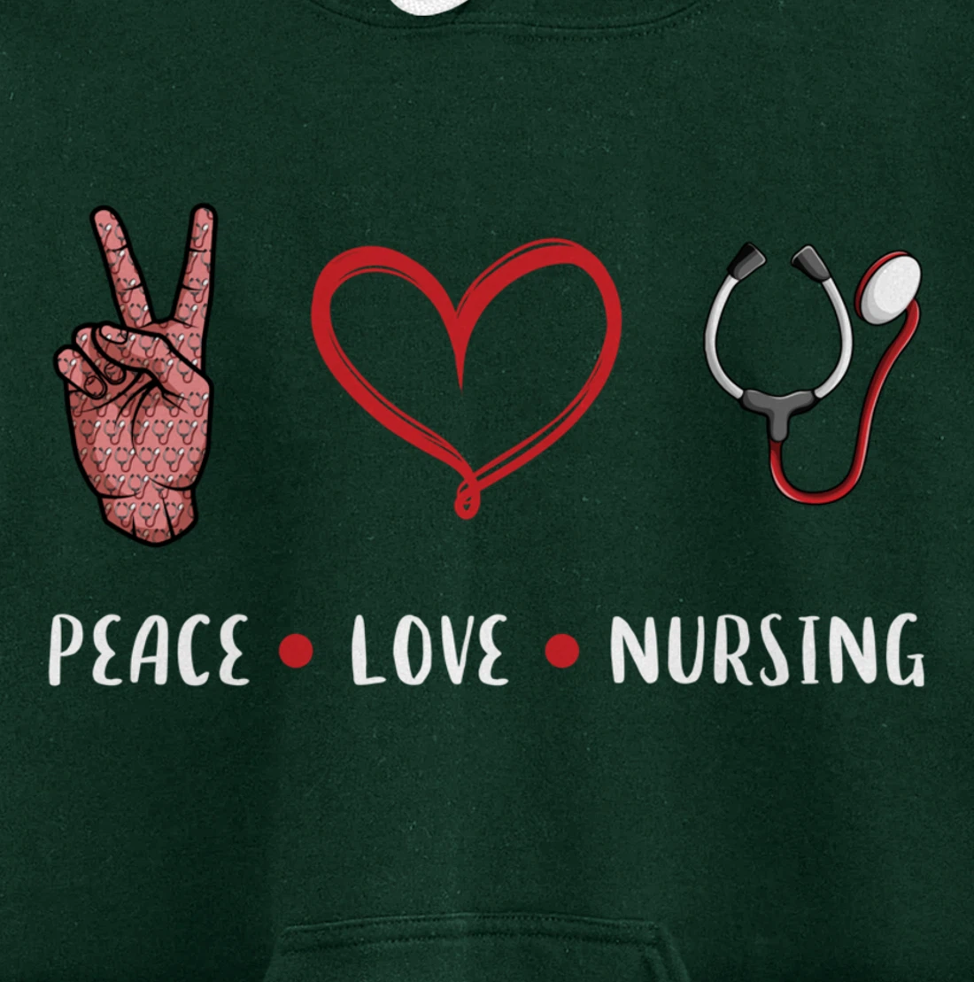 Peace Love Nursing gifts idea for RN LPN PRN Nurse men women Pullover Hoodie