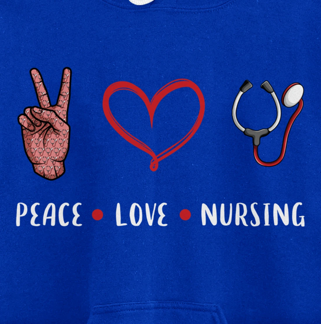Peace Love Nursing gifts idea for RN LPN PRN Nurse men women Pullover Hoodie