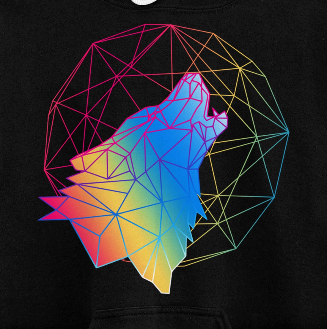 Wolf design, 80s gift, Retro Vintage design Pullover Hoodie