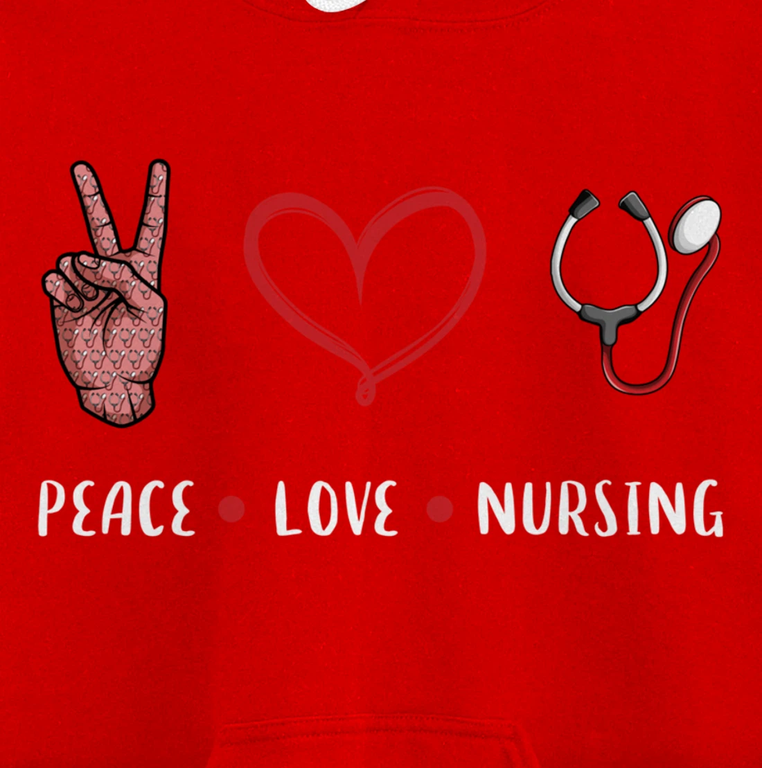 Peace Love Nursing gifts idea for RN LPN PRN Nurse men women Pullover Hoodie