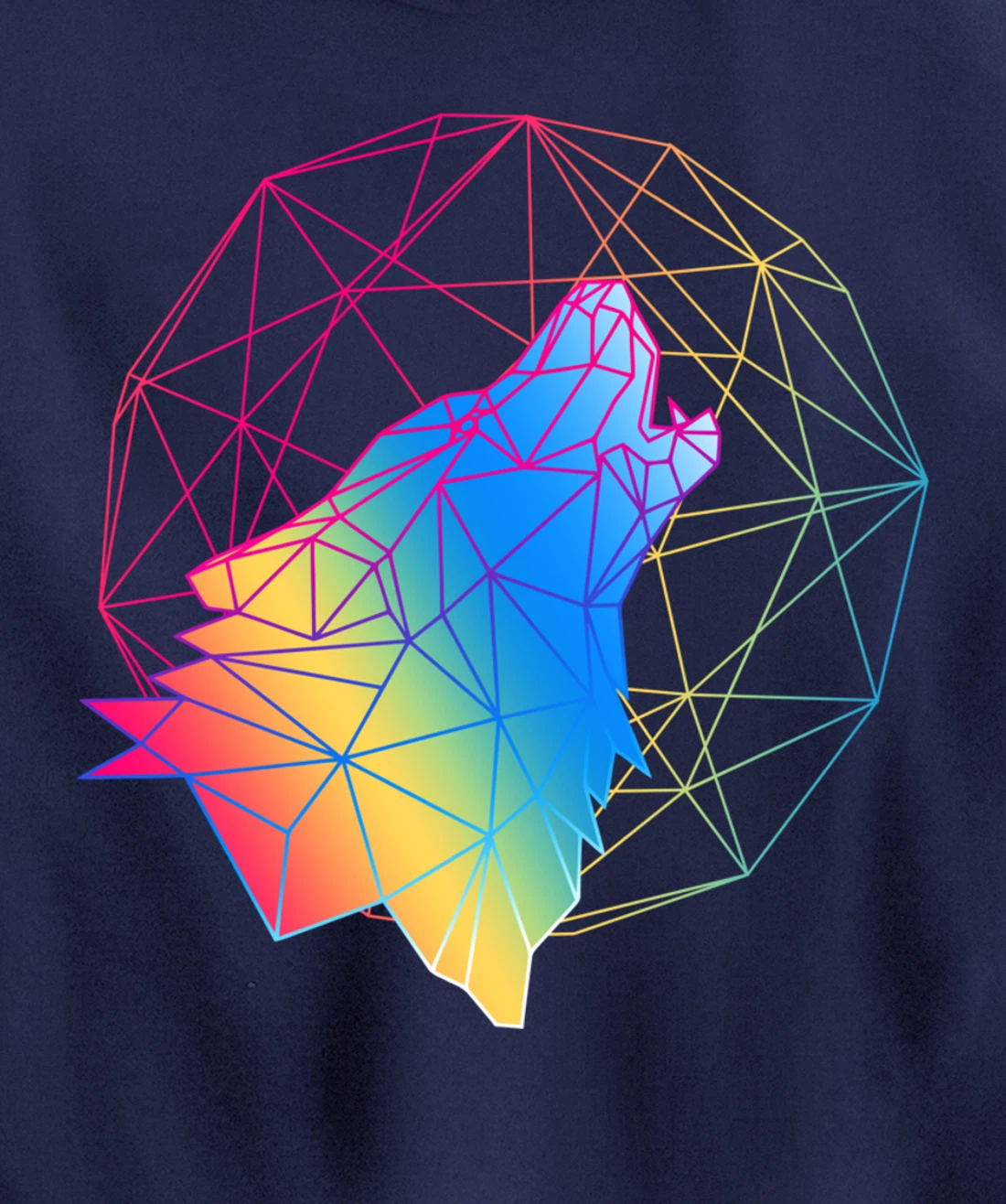 Wolf design, 80s gift, Retro Vintage design Pullover Hoodie