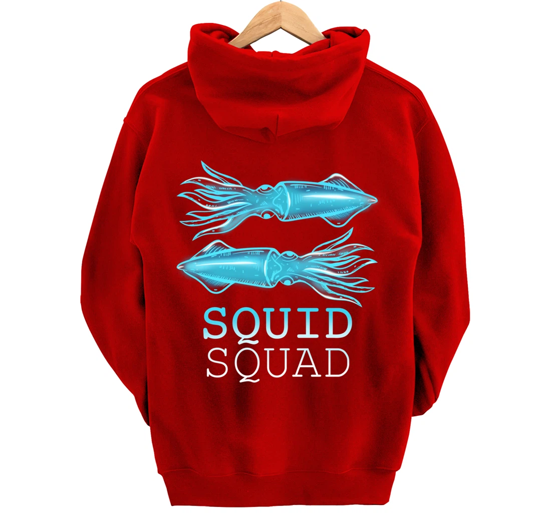 The Mighty Squid Squad Octopus Gang Gift Design Idea design Pullover Hoodie