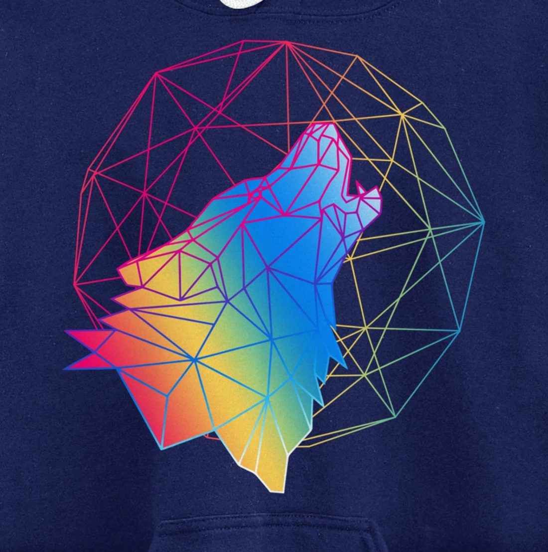 Wolf design, 80s gift, Retro Vintage design Pullover Hoodie