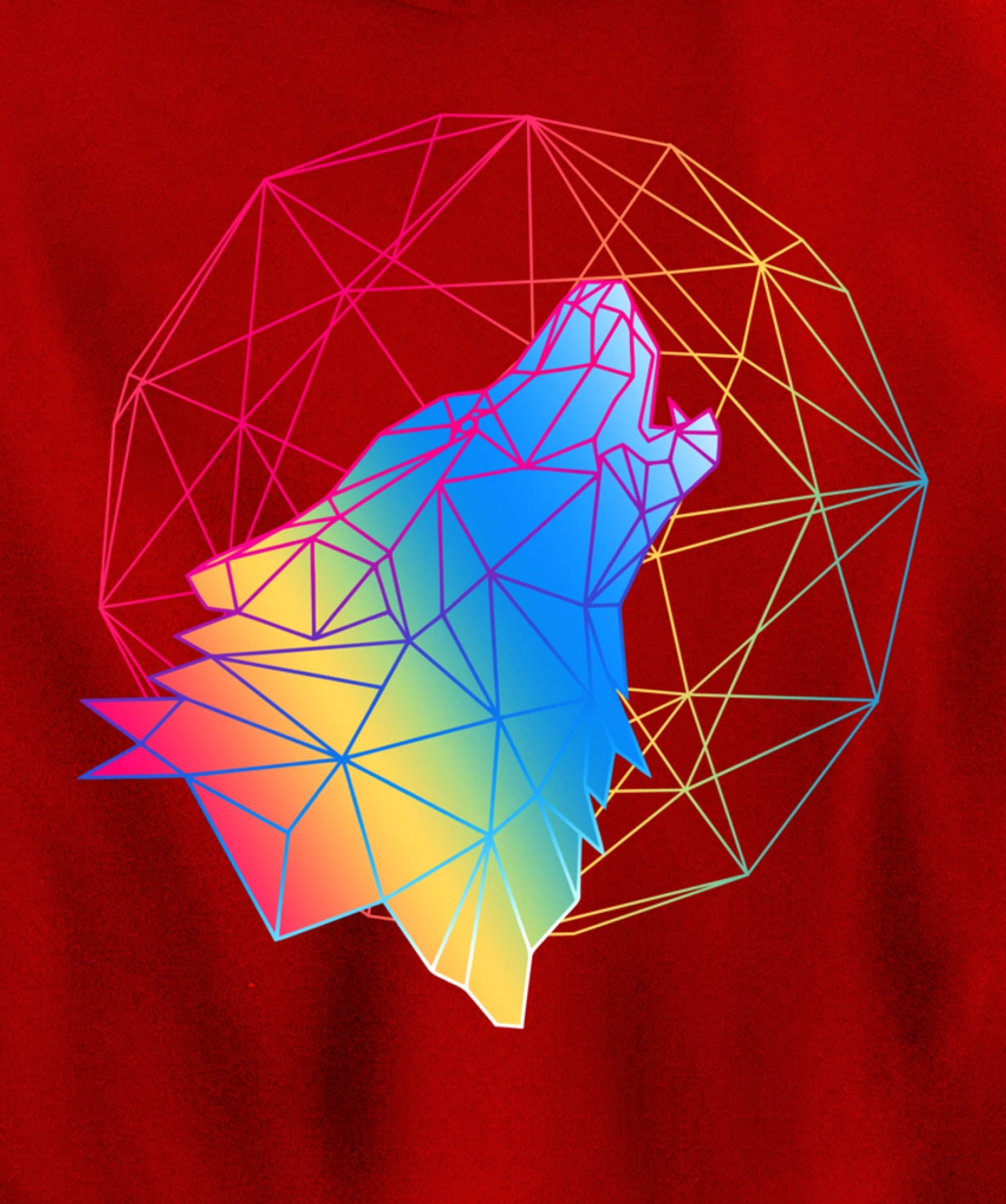 Wolf design, 80s gift, Retro Vintage design Pullover Hoodie