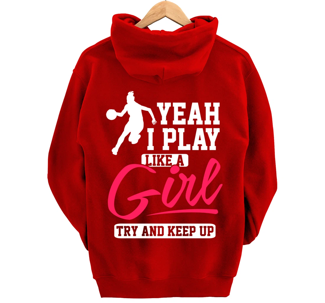 Girls Basketball Inspirational Pullover Hoodie