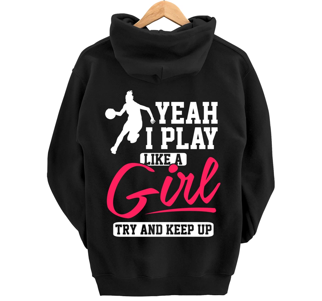 Girls Basketball Inspirational Pullover Hoodie