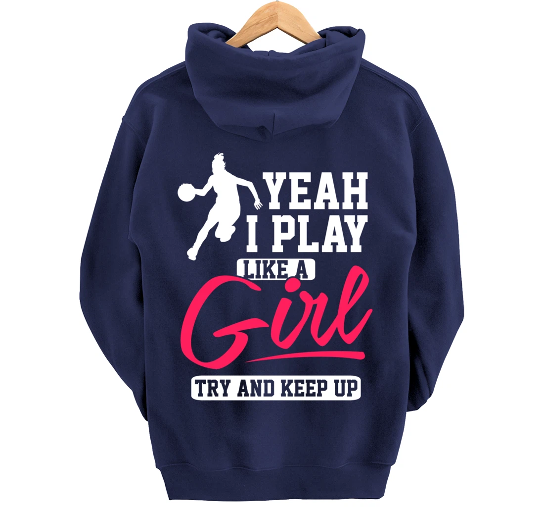 Girls Basketball Inspirational Pullover Hoodie