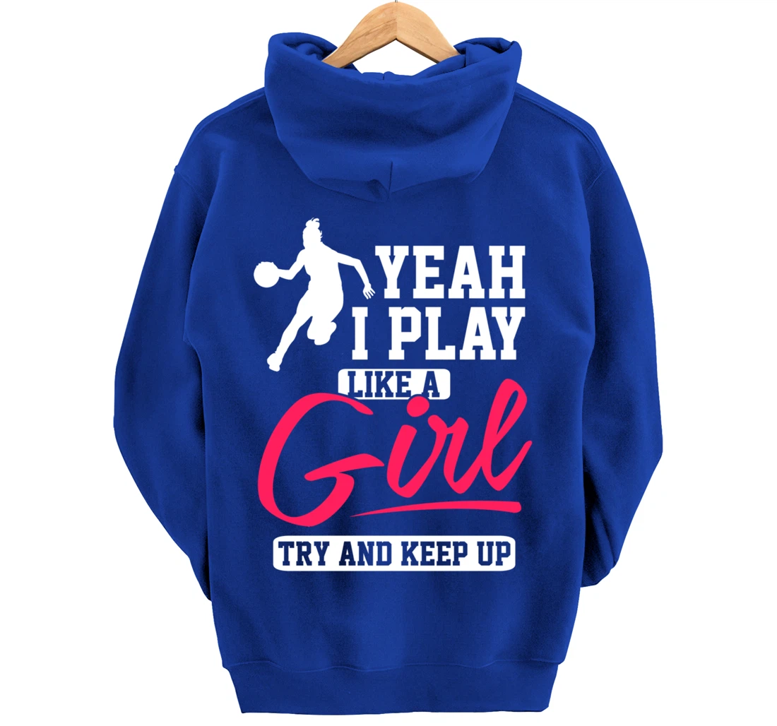 Girls Basketball Inspirational Pullover Hoodie