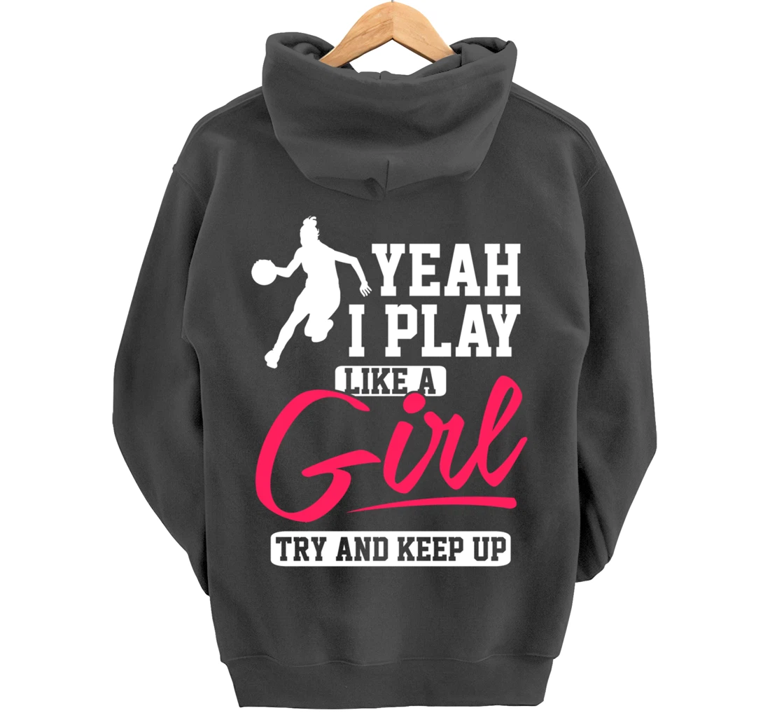 Girls Basketball Inspirational Pullover Hoodie