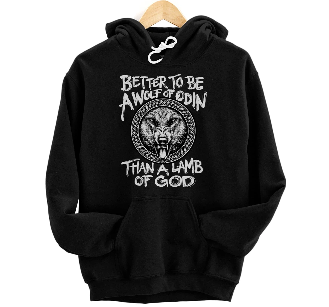 Viking Wolf Of Odin Norse Mythology Valhalla Pullover Hoodie