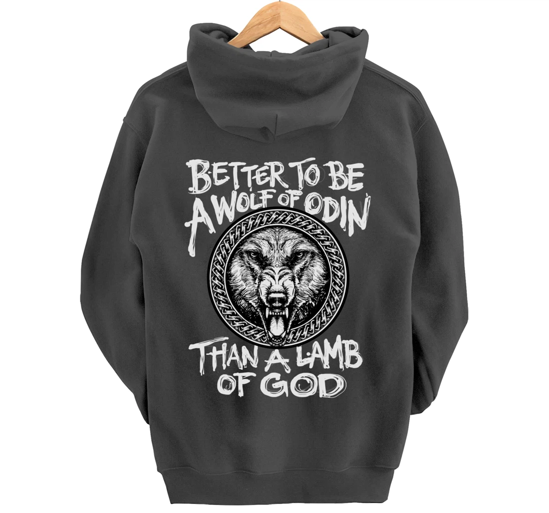 Viking Wolf Of Odin Norse Mythology Valhalla Pullover Hoodie