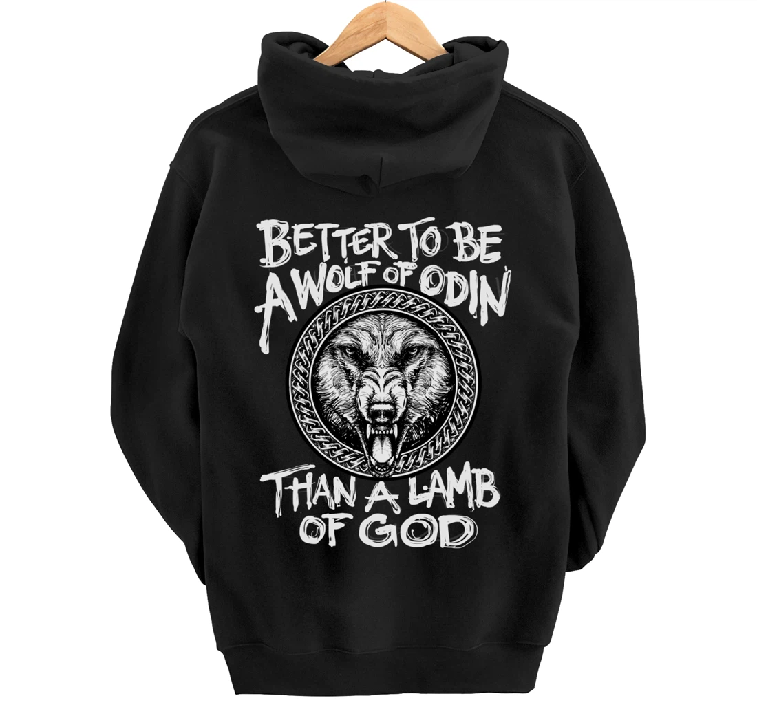 Viking Wolf Of Odin Norse Mythology Valhalla Pullover Hoodie