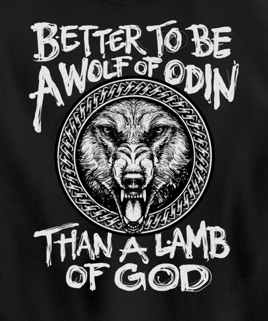 Viking Wolf Of Odin Norse Mythology Valhalla Pullover Hoodie