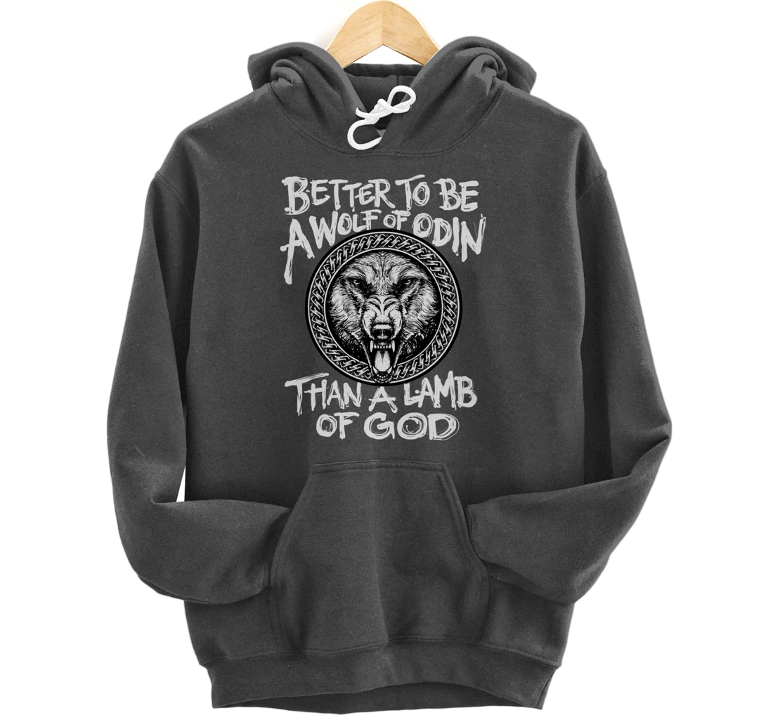 Viking Wolf Of Odin Norse Mythology Valhalla Pullover Hoodie