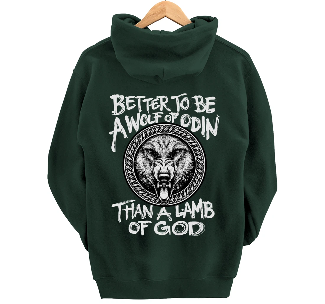 Viking Wolf Of Odin Norse Mythology Valhalla Pullover Hoodie