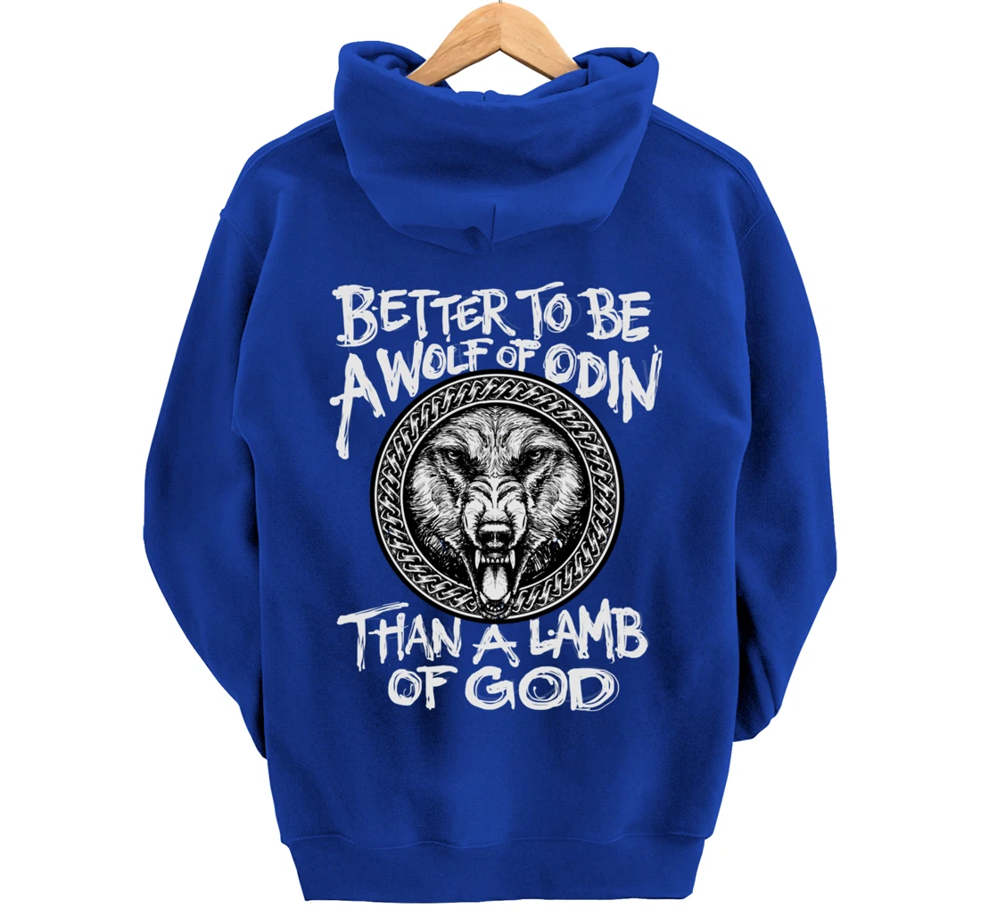 Viking Wolf Of Odin Norse Mythology Valhalla Pullover Hoodie