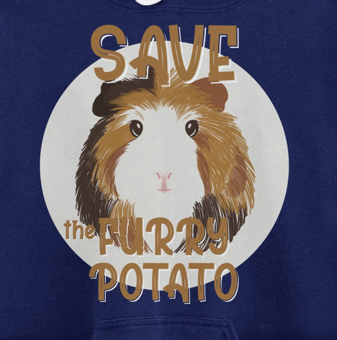 Furry Potato, Guinea Pig Funny Novelty Pullover Hoodie