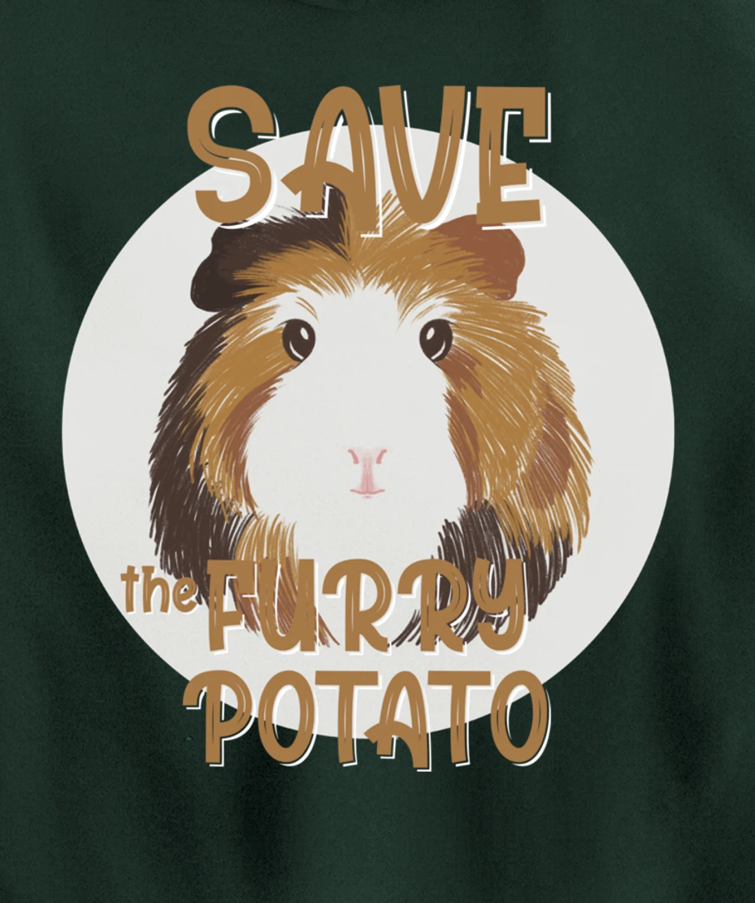 Furry Potato, Guinea Pig Funny Novelty Pullover Hoodie