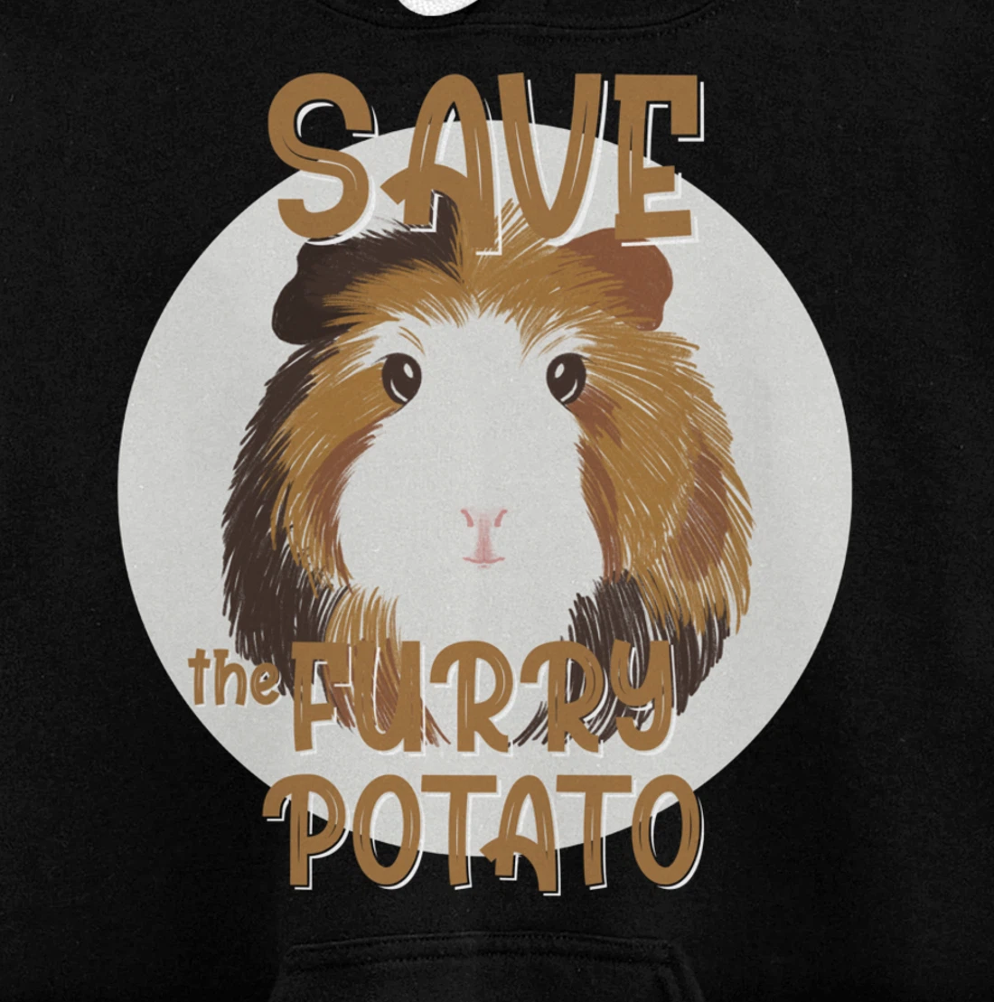 Furry Potato, Guinea Pig Funny Novelty Pullover Hoodie