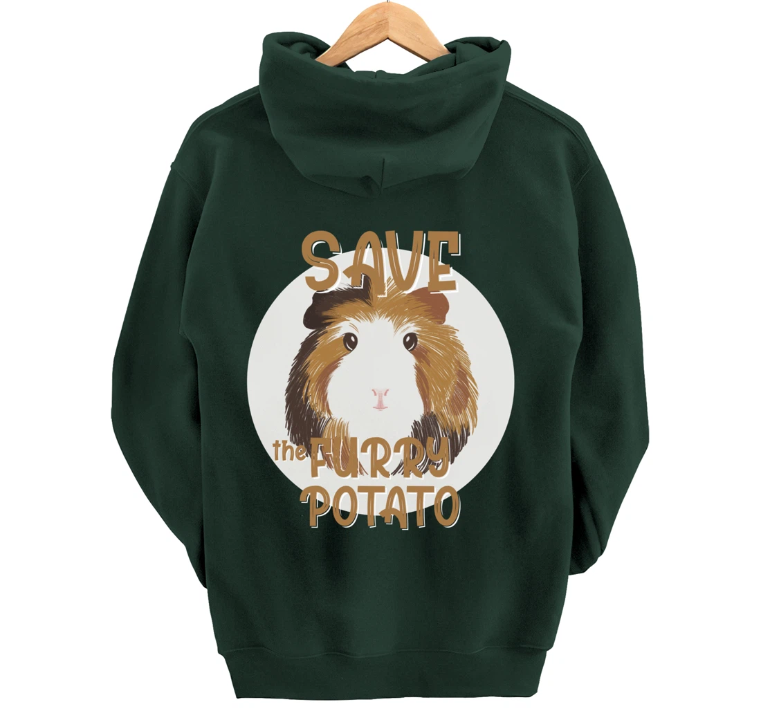 Furry Potato, Guinea Pig Funny Novelty Pullover Hoodie