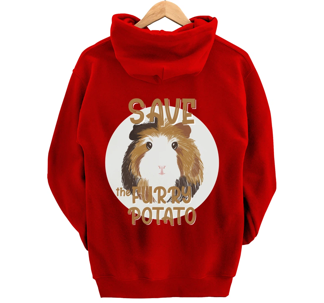 Furry Potato, Guinea Pig Funny Novelty Pullover Hoodie
