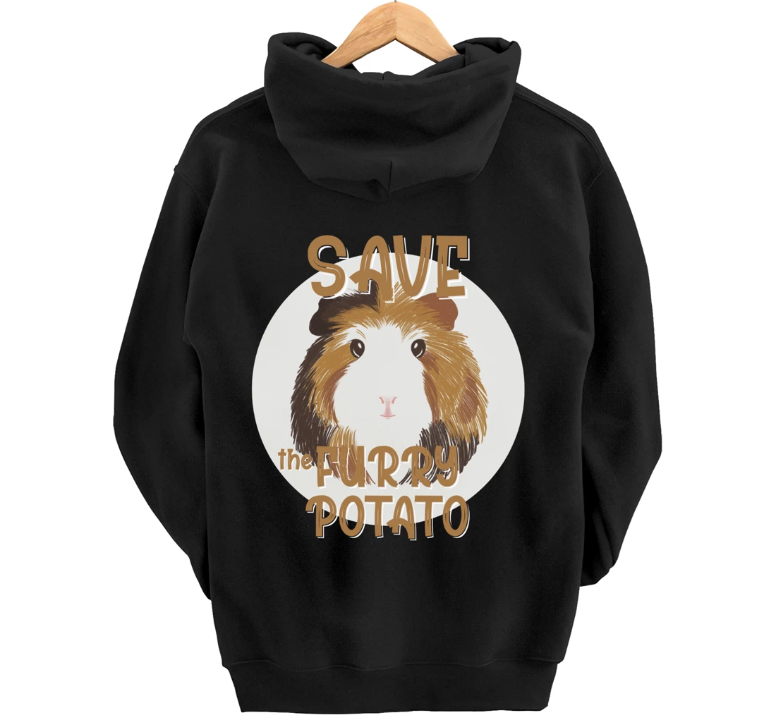 Furry Potato, Guinea Pig Funny Novelty Pullover Hoodie