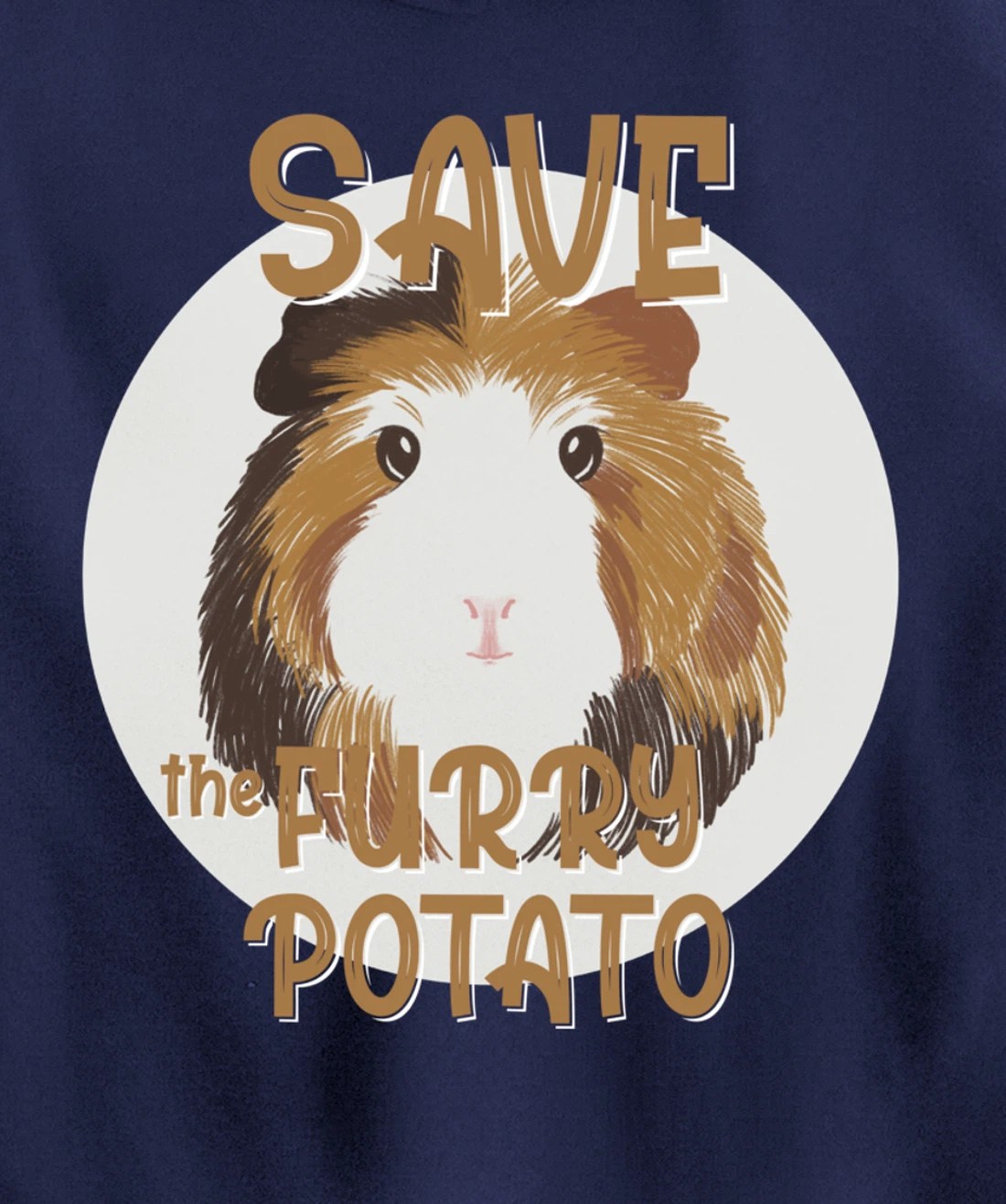 Furry Potato, Guinea Pig Funny Novelty Pullover Hoodie