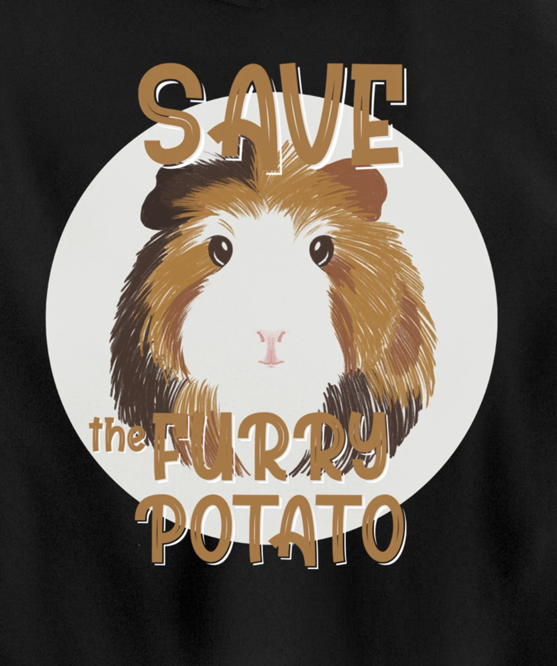 Furry Potato, Guinea Pig Funny Novelty Pullover Hoodie