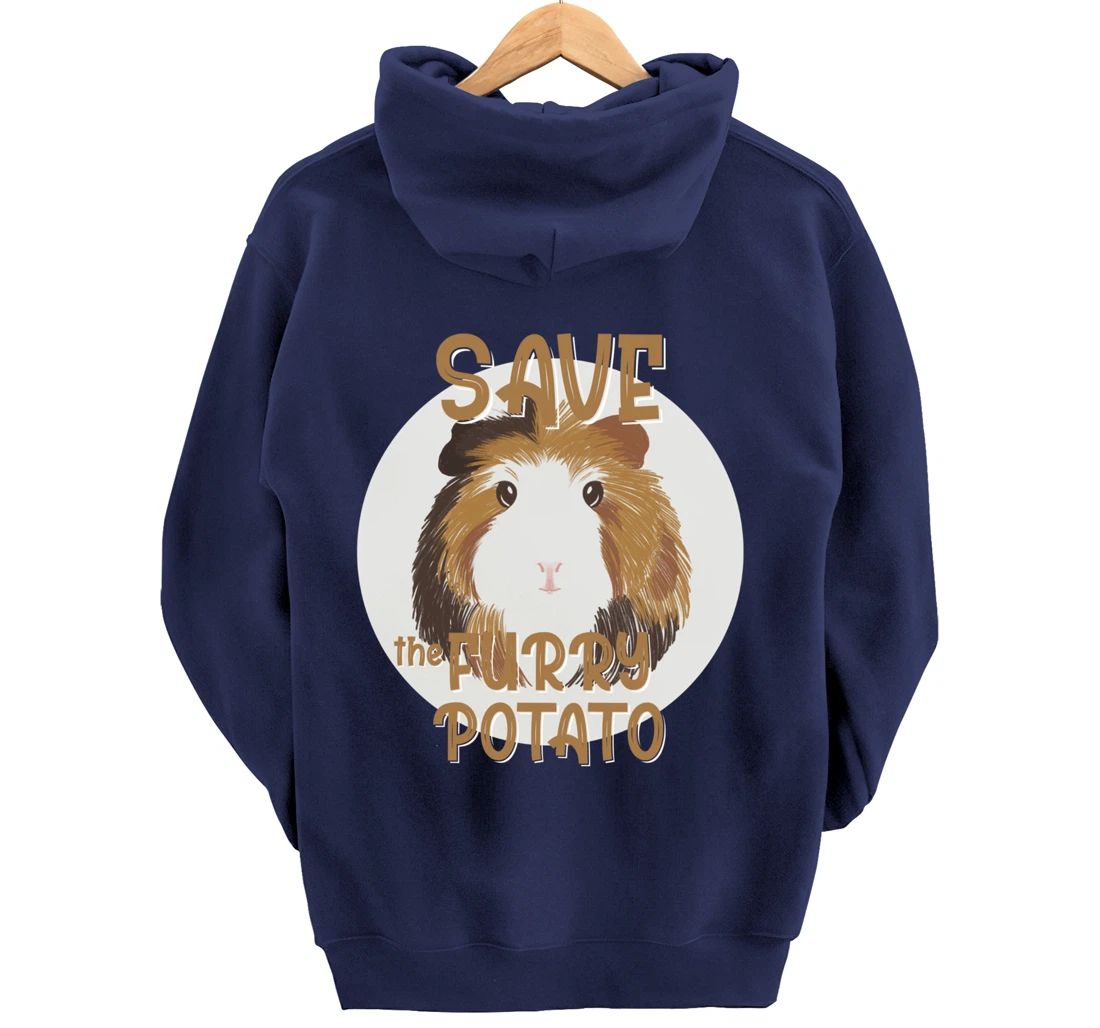 Furry Potato, Guinea Pig Funny Novelty Pullover Hoodie