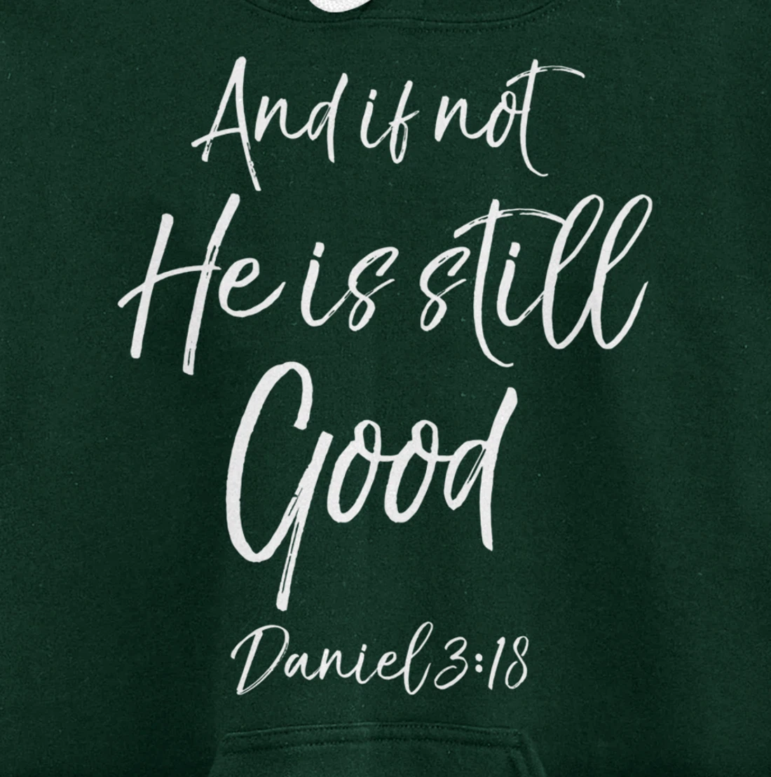 Daniel 3:18 Bible Verse Quote And if Not He is Still Good Pullover Hoodie