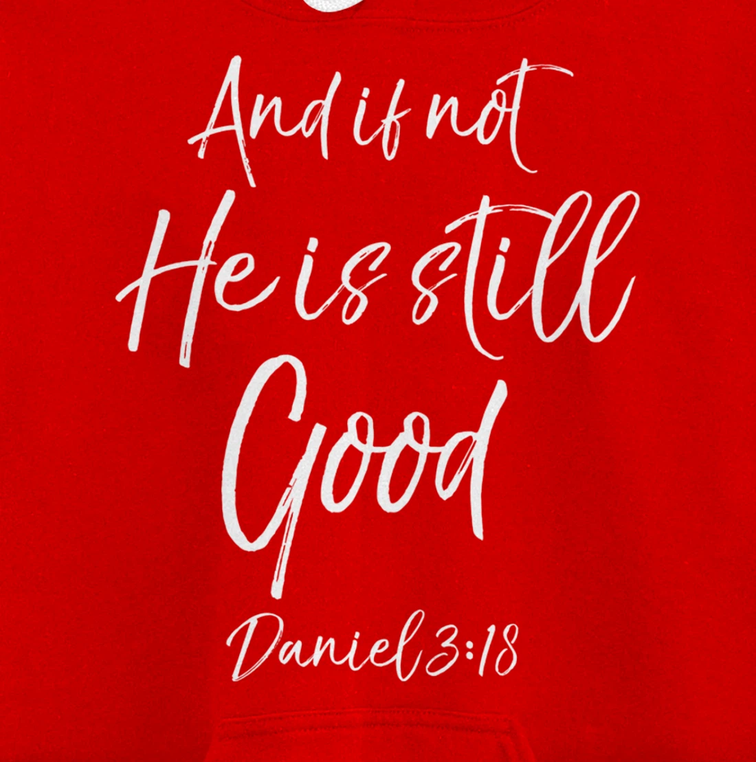 Daniel 3:18 Bible Verse Quote And if Not He is Still Good Pullover Hoodie