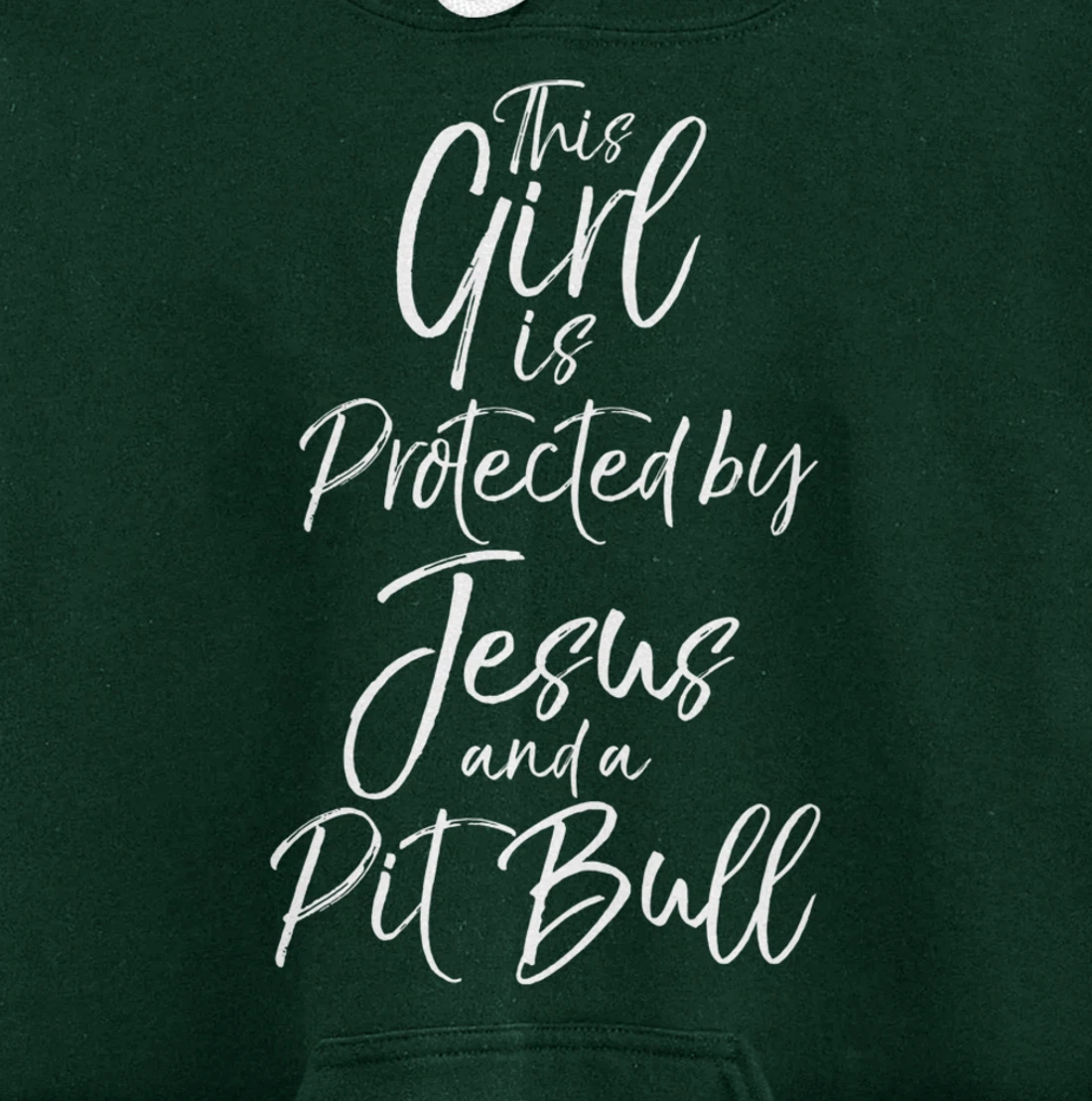 Christian This Girl is Protected by Jesus and a Pit Bull Pullover Hoodie