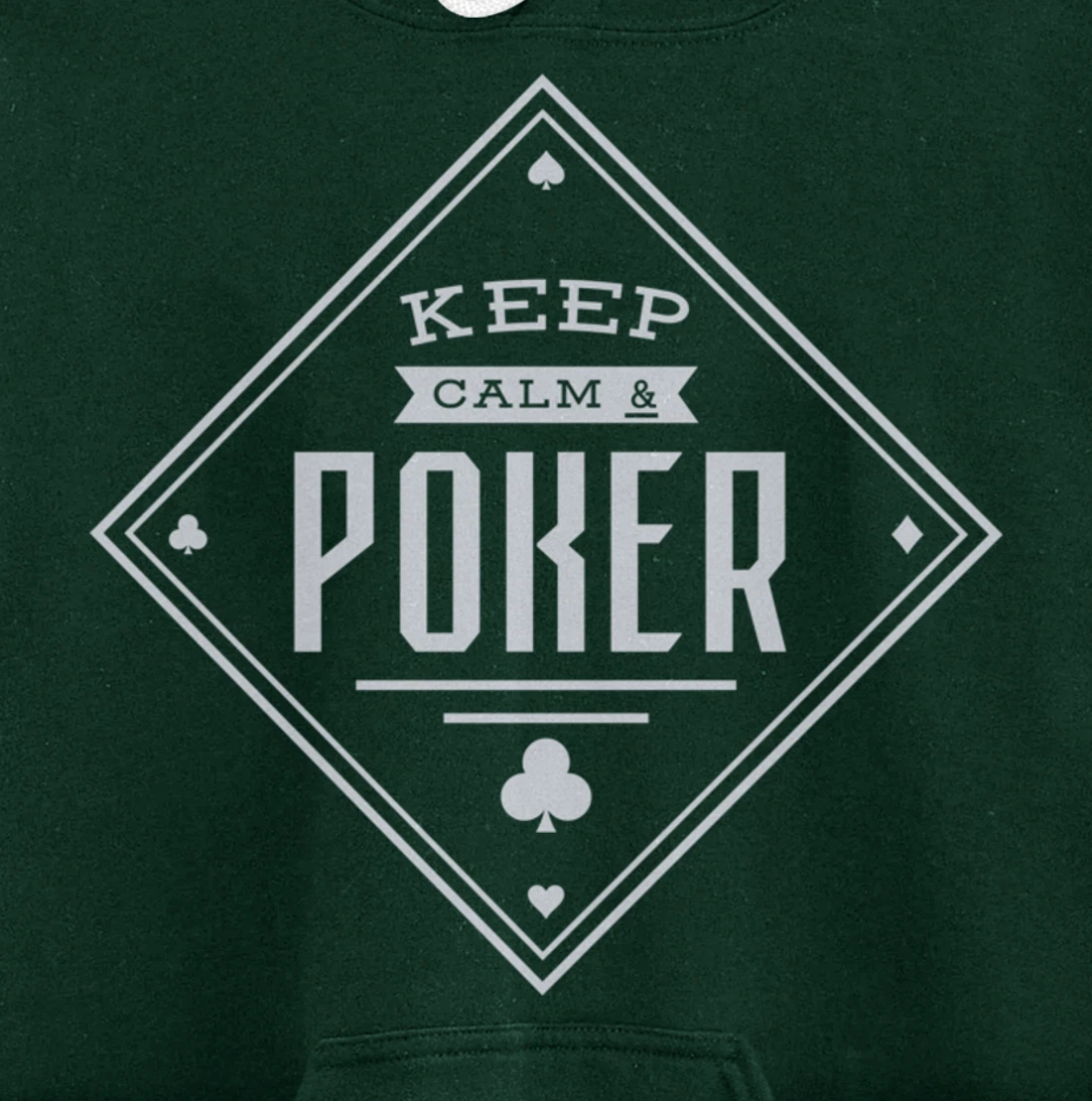 Keep Calm And Poker Gambling Cards Pullover Hoodie