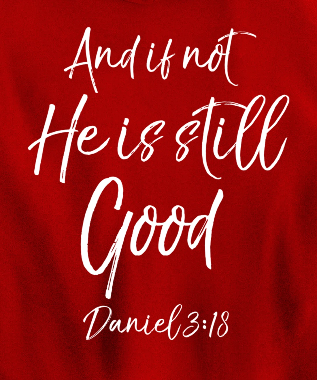 Daniel 3:18 Bible Verse Quote And if Not He is Still Good Pullover Hoodie