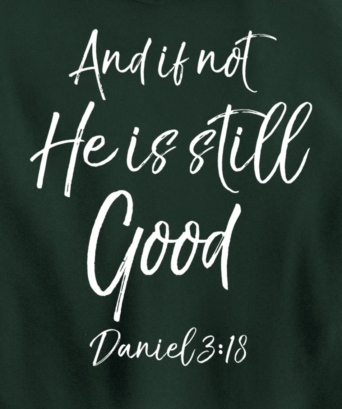 Daniel 3:18 Bible Verse Quote And if Not He is Still Good Pullover Hoodie