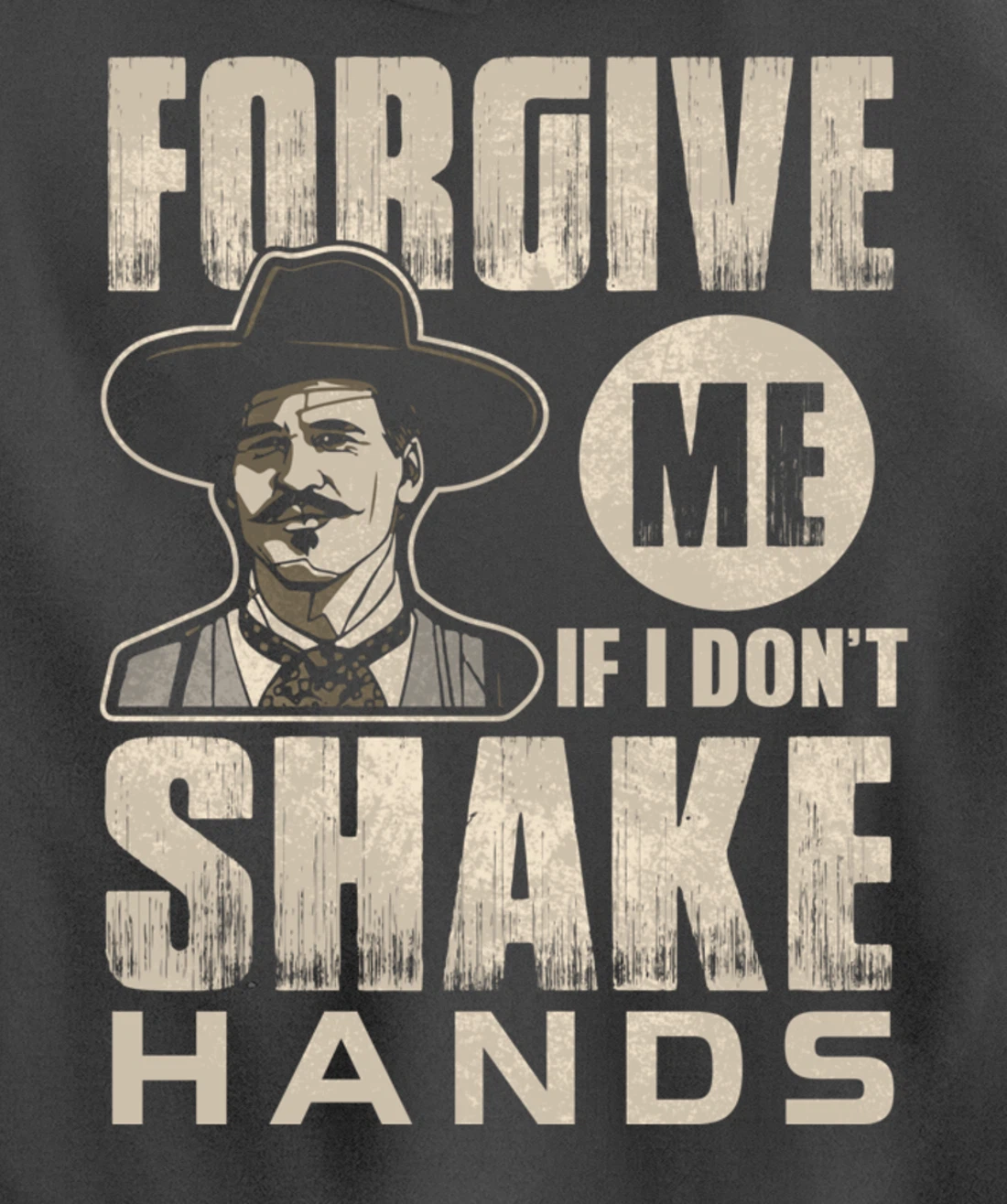 Funny Forgive me if I don’t shake hands 6ft Distance Pullover Hoodie