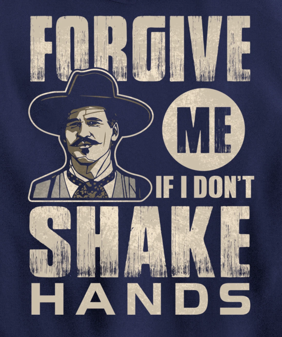 Funny Forgive me if I don’t shake hands 6ft Distance Pullover Hoodie