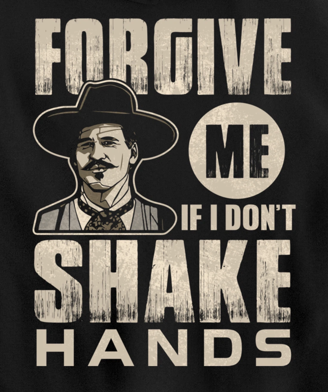 Funny Forgive me if I don’t shake hands 6ft Distance Pullover Hoodie