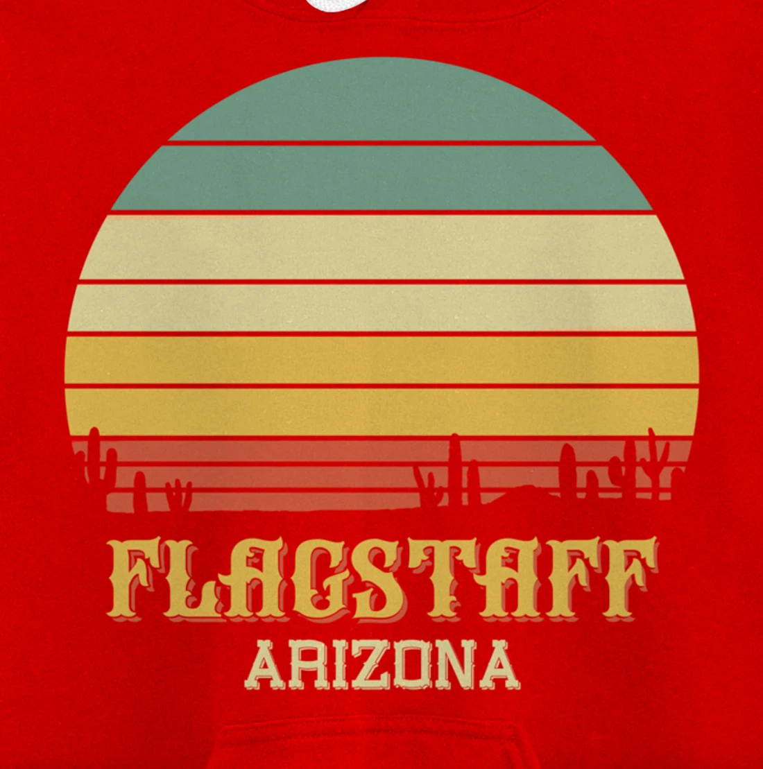Retro Cactus Flagstaff Arizona Vintage Desert Sun Pullover Hoodie