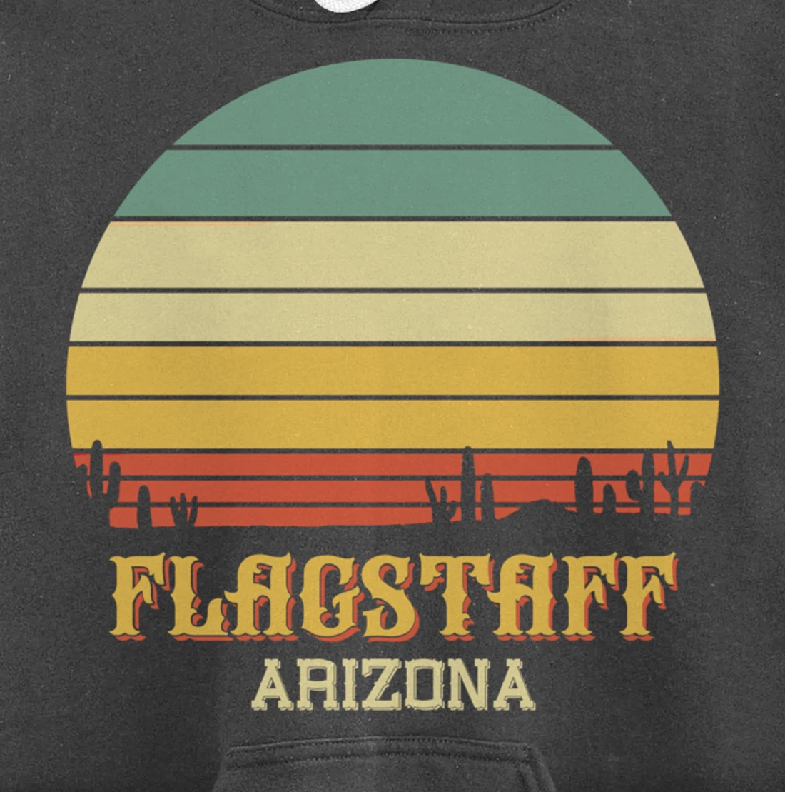 Retro Cactus Flagstaff Arizona Vintage Desert Sun Pullover Hoodie
