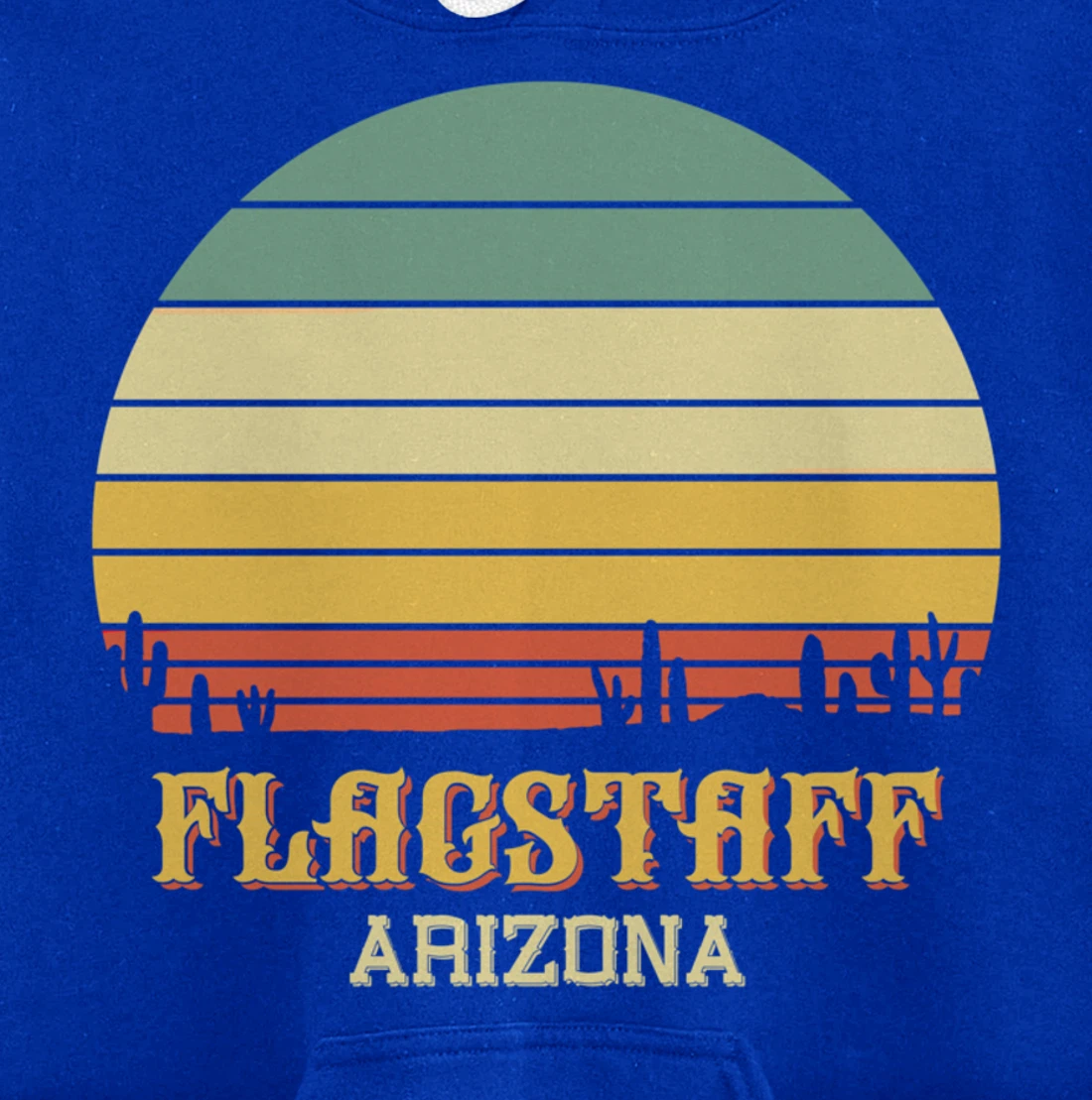 Retro Cactus Flagstaff Arizona Vintage Desert Sun Pullover Hoodie