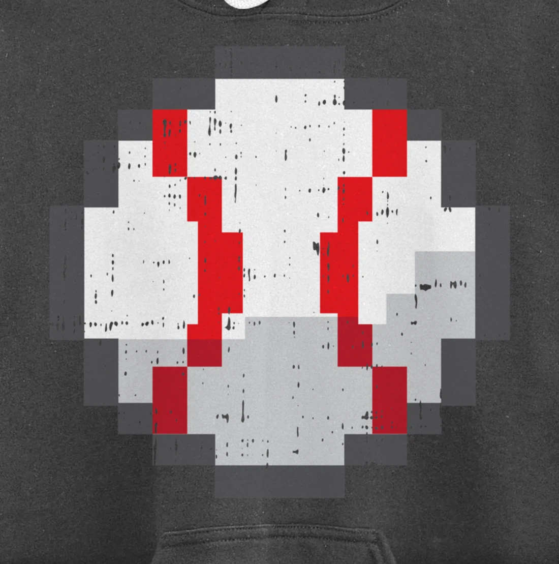 Baseball Ball Pixelated 8 Bit Pixel Gaming Cool Gamer Gifts Pullover Hoodie