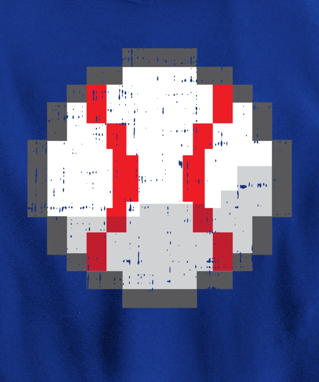 Baseball Ball Pixelated 8 Bit Pixel Gaming Cool Gamer Gifts Pullover Hoodie