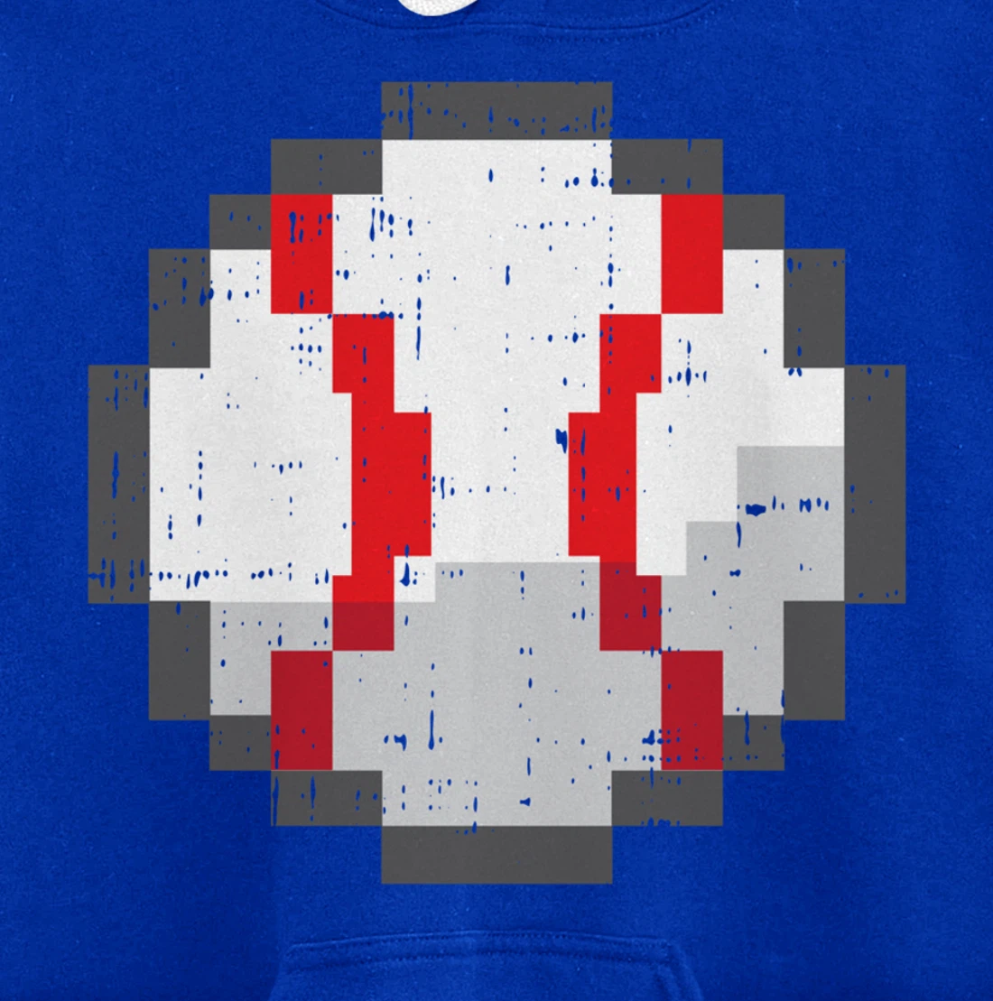 Baseball Ball Pixelated 8 Bit Pixel Gaming Cool Gamer Gifts Pullover Hoodie