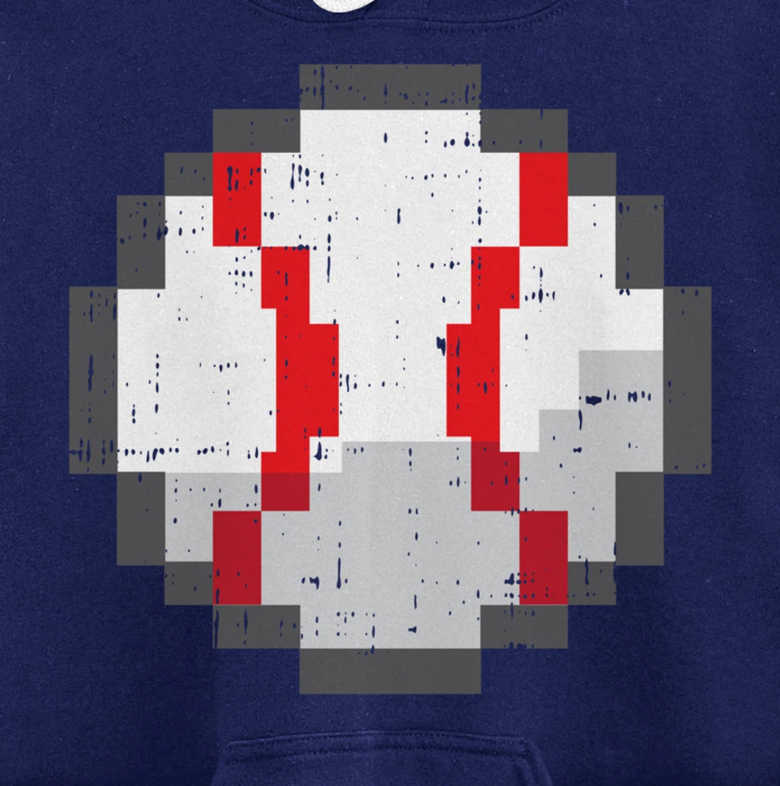 Baseball Ball Pixelated 8 Bit Pixel Gaming Cool Gamer Gifts Pullover Hoodie