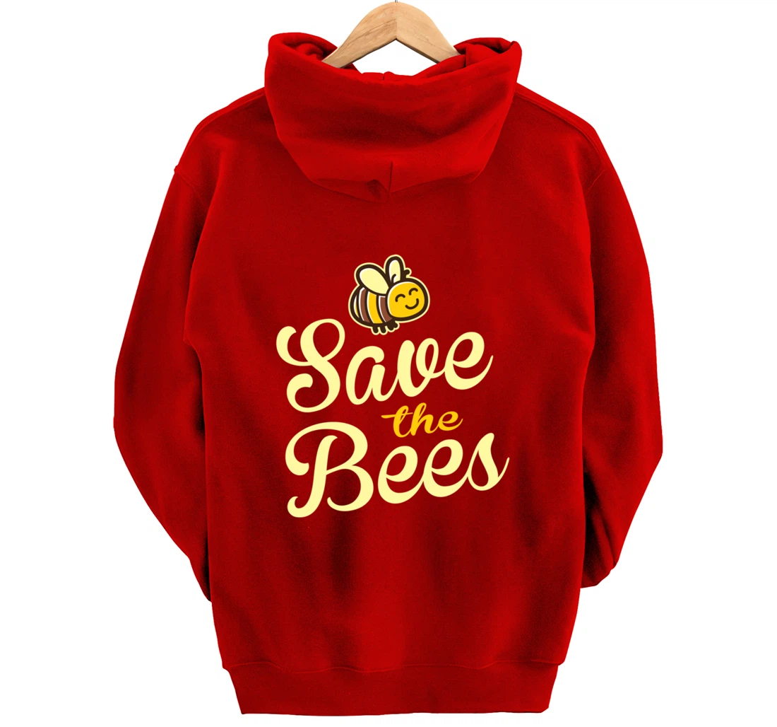 Save The Bees Bumble Bee Nature Pullover Hoodie